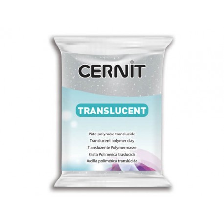 Cernit Translucent 56gr Glitter Plata (080)